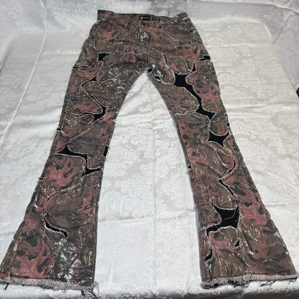 Men's Camouflage Flare Jeans